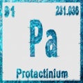 Protactinium Chemical Element Blue on White Royalty Free Stock Photo