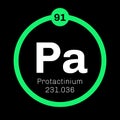 Protactinium chemical element Royalty Free Stock Photo