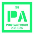 Protactinium chemical element Royalty Free Stock Photo