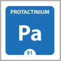 Protactinium Chemical 91 element of periodic table. Molecule And Communication Background. Protactinium Chemical Pa, laboratory