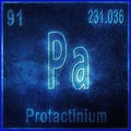 Protactinium chemical element, Sign with atomic number and atomic weight Royalty Free Stock Photo