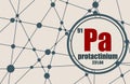 Protactinium chemical element. Royalty Free Stock Photo