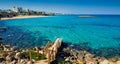 Protaras beach looking towards famagusta 2 Royalty Free Stock Photo