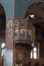 Interior of Saint George Church on Paralimni, Cyprus on June 12, 2018. Royalty Free Stock Photo