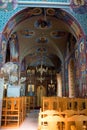 Interior of Saint George Church on Paralimni, Cyprus on June 12, 2018. Royalty Free Stock Photo