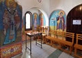 Protaras, Cyprus - Oct 6. 2019. The interior of church of St. Nicholas