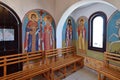 Protaras, Cyprus - Oct 6. 2019. The interior of church of St. Nicholas