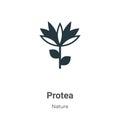 Protea vector icon on white background. Flat vector protea icon symbol sign from modern nature collection for mobile concept and