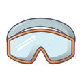 Protect climb glasses icon, cartoon style