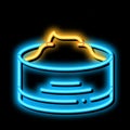 Protect Cream Container neon glow icon illustration