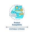 Protect ecosystems concept icon