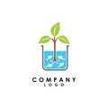 Protect environment and animal logo design vector