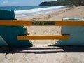 protect the environment sign at beach in Puerto Rico Royalty Free Stock Photo