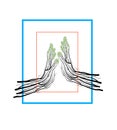 Protect the forest concept, two praying hands look like tree branches on the white background, eco concept, Earth pray,