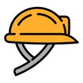 Protect helmet architect icon, outline style