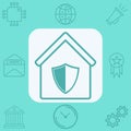 Protect home vector icon sign symbol