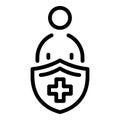 Protect human health icon, outline style