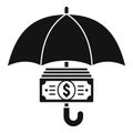 Protect money cash icon, simple style