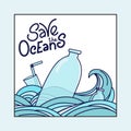 Save the Oceans Eco Problem Banner