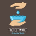 Protect Water Concept