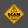 protect your data with scam alert background from cyber crime Royalty Free Stock Photo