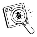 A drawing style icon depicting virus scan Royalty Free Stock Photo