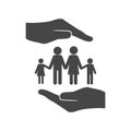 Protect Your Family, simple vector icon