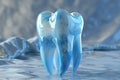 Protect your teeth from sensitivity with new Icy-Dent toothpaste!Icy-Dents unique formula creates a protective barrier on your Royalty Free Stock Photo