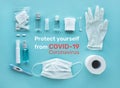 Protect yourself concepts with prevention equipment in Coronavirus covid-19 outbreak situation.body health care.washing and