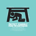 Protect Yourself From The Earthquake Royalty Free Stock Photo