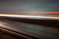 Protected area fence with barbed wire in the dark of night. Background with copy space Royalty Free Stock Photo