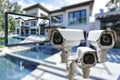 Protected camera environments employ environmental CCTV and monopod setups for digital detections and barrier controls.