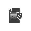 Protected document file vector icon