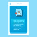 Protected document mobile vertical banner design design. Vector Royalty Free Stock Photo