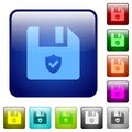 Protected file color square buttons