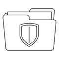 Protected folder icon, outline style