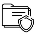 Protected folder icon, outline style