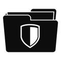 Protected folder icon, simple style