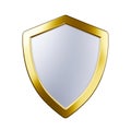 Protected guard shield concept. Safety badge color icon. Security label