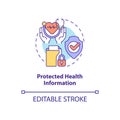 Protected health information concept icon