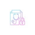 Protected health information gradient linear vector icon Royalty Free Stock Photo