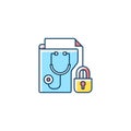 Protected health information RGB color icon