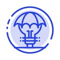 Protected Ideas, Copyright, Defense, Idea, Patent Blue Dotted Line Line Icon