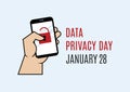 Data Privacy Day vector Royalty Free Stock Photo