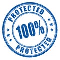 100 protected rubber stamp