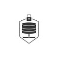 Protected server icon. Element of internet security icon for mobile concept and web apps. Detailed Protected server icon can be us Royalty Free Stock Photo