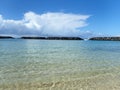 Protected Waters of Magic Island in Ala Moana Beach Park, Oahu, Hawaii Royalty Free Stock Photo