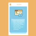 Protected website mobile vertical banner design design. Vector