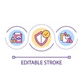 Protecting sensitive information loop concept icon Royalty Free Stock Photo