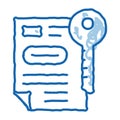 Protection Agreement doodle icon hand drawn illustration